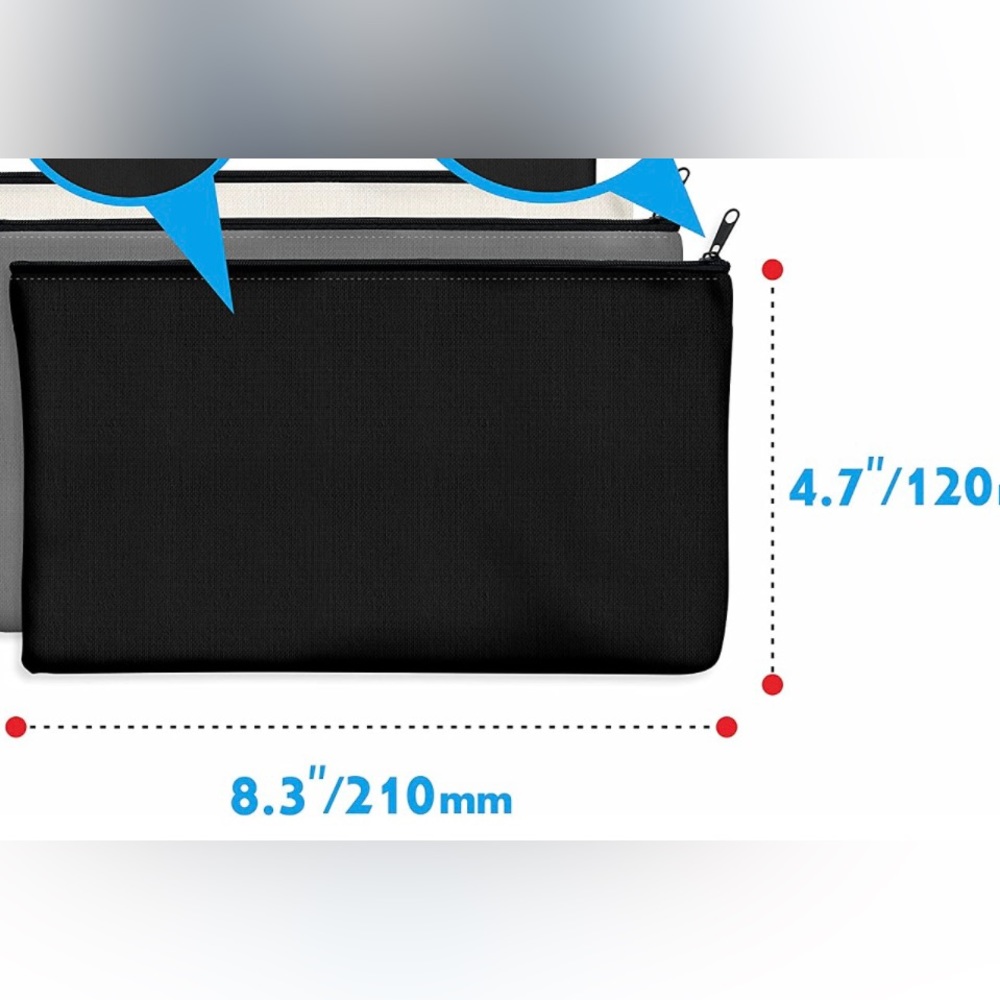 Small Canvas Bag With Zipper. Multiple Uses. Make… - image 2